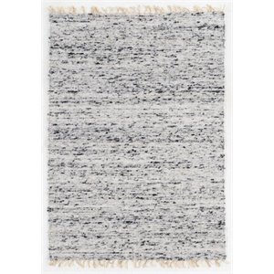 Riverbay Furniture 3'6&quot x 5'6&quot Hand Woven Wool Rug in Natural