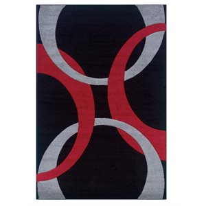 Riverbay Furniture 8' x 10'3&quot Rug in Black and Red