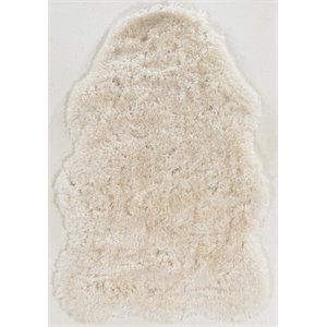 Riverbay Furniture 3'6&quot x 5'6&quot Hand Tufted Faux Lamb Rug in Ivory