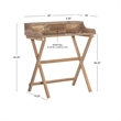 Riverbay Furniture Small Space Wood Folding Desk with Drawer in Rustic Brown