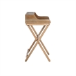 Riverbay Furniture Small Space Wood Folding Desk with Drawer in Rustic Brown