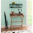 Riverbay Furniture Small Space Wood Folding Desk with Drawer in Rustic Brown