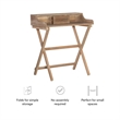 Riverbay Furniture Small Space Wood Folding Desk with Drawer in Rustic Brown