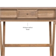 Riverbay Furniture Small Space Wood Folding Desk with Drawer in Rustic Brown