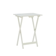 Riverbay Furniture Wood 5 Piece Tray Table Set in Gray