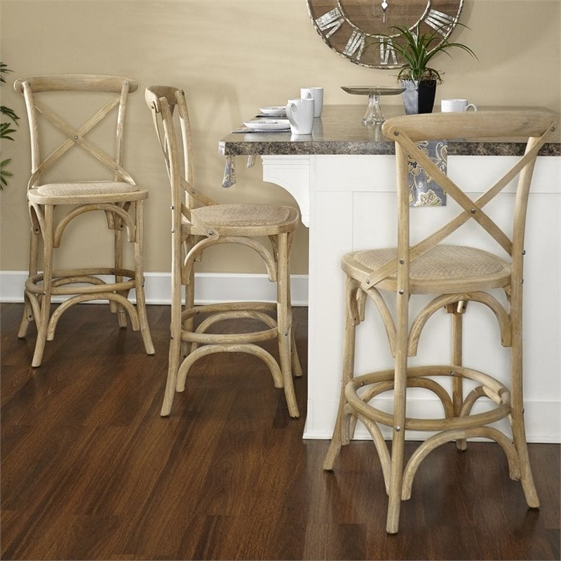 Riverbay Furniture Bar Stool in Gray Wash