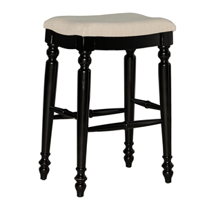 Riverbay Furniture 30&quot Traditional Wood Backless Bar Stool in Black
