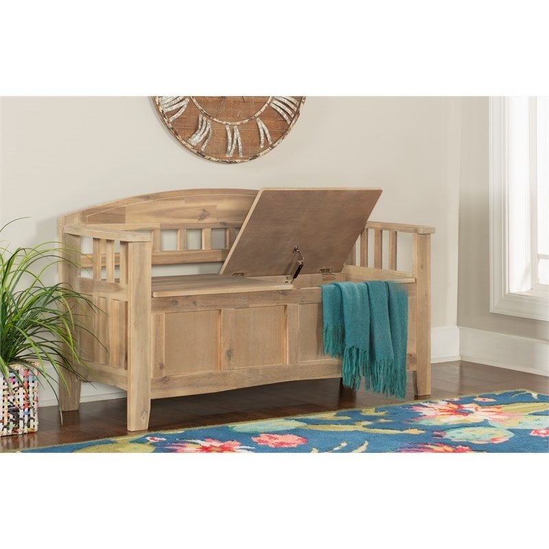 Riverbay Furniture Storage Bench in Natural Washed