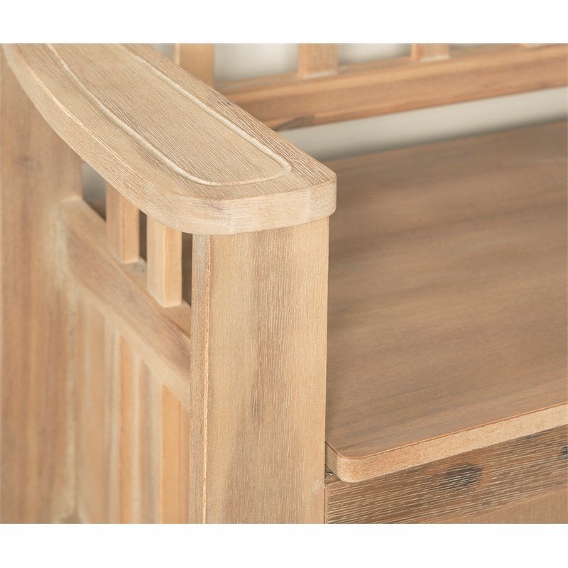 Riverbay Furniture Storage Bench in Natural Washed