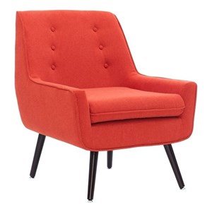 Riverbay Furniture 19'' Modern Fabric Upholstered Chair in Pimento Red Orange