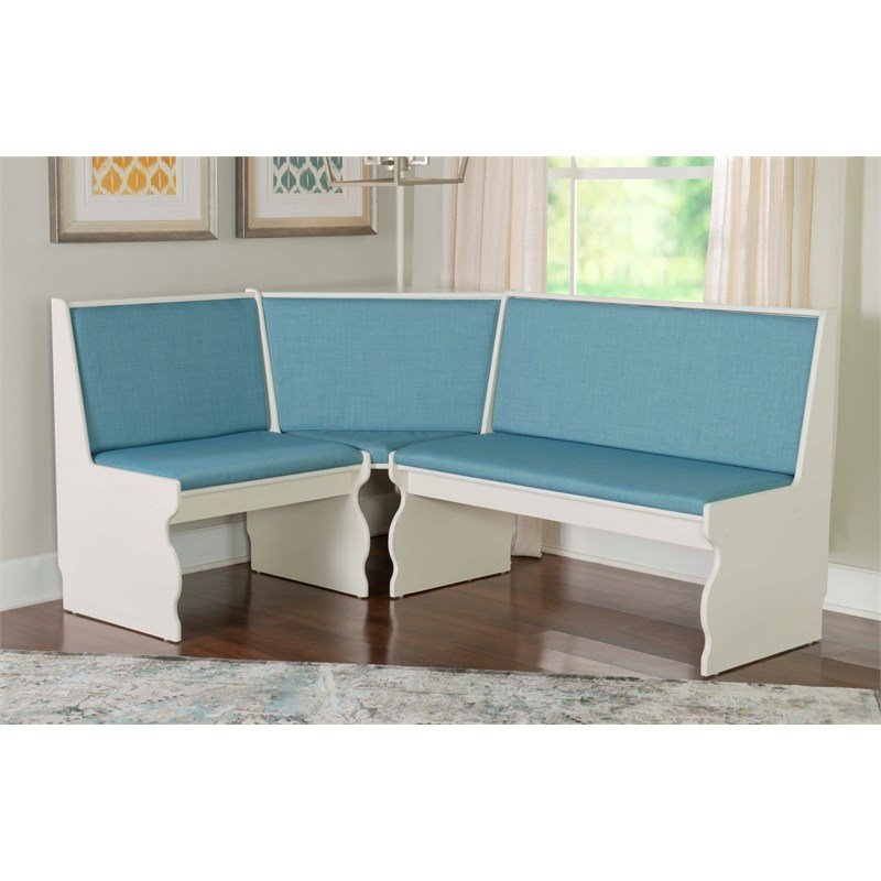 capri blue olivia 3 piece breakfast nook dining set