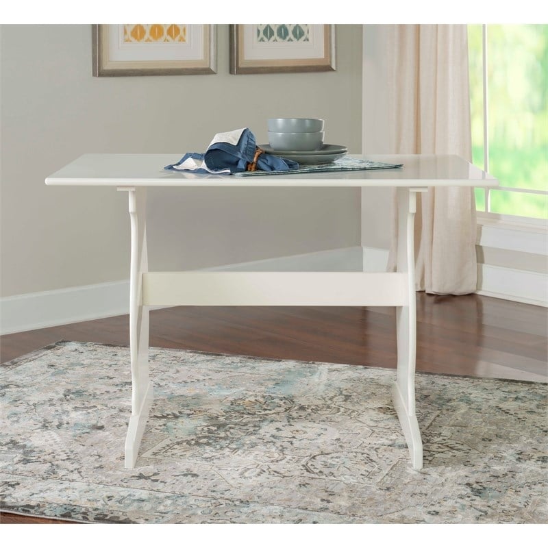 Riverbay Furniture Pine Wood Blue Dining Set Rectangular Perfect for Small Spaces 66.25