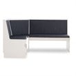 Riverbay Furniture Transitional Wood Breakfast Nook Dining Set in Gray