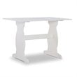Riverbay Furniture Transitional Wood Breakfast Nook Dining Set in Gray