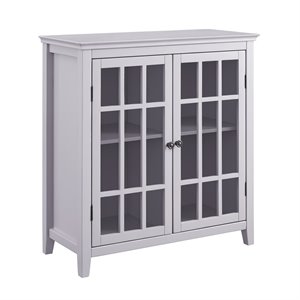 riverbay furniture double door cabinet in gray