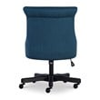 Riverbay Furniture Transitional Fabric/Wood Office Chair in Blue/Black