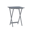Riverbay Furniture Transitional Wood 5 Piece Compass Tray Table Set in Gray
