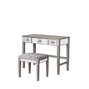 riverbay furniture vanity set in silver and gray