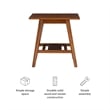 Riverbay Furniture Mid-Century Wood End Table in Warm Walnut Stained