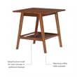 Riverbay Furniture Mid-Century Wood End Table in Warm Walnut Stained