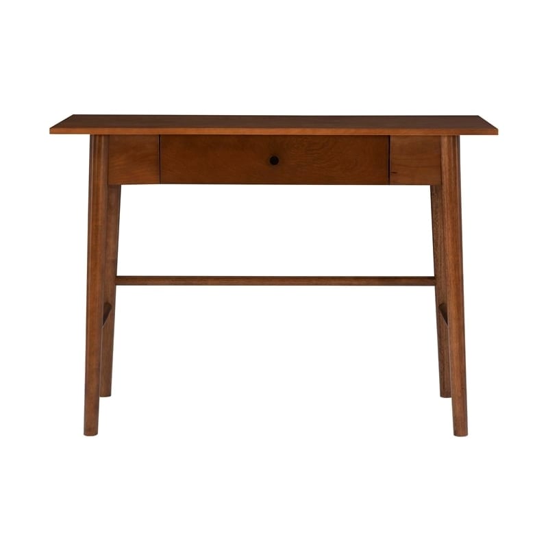 Riverbay Furniture Rubberwood Warm Walnut Desk Rectangular Mid Century 42