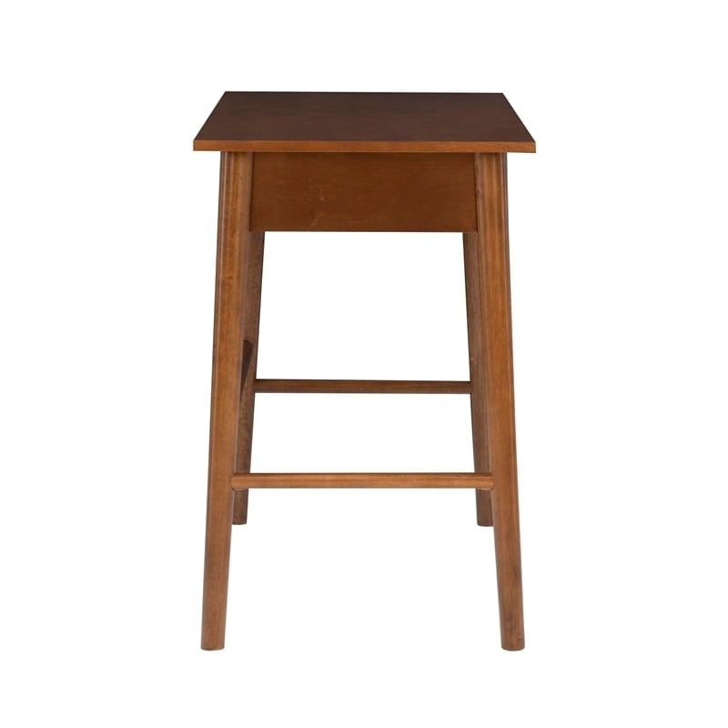 Riverbay Furniture Rubberwood Warm Walnut Desk Rectangular Mid Century 42
