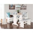 Riverbay Furniture Transitional Wood Corner Nook Dining Set in White