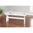 Riverbay Furniture Transitional Wood Corner Nook Dining Set in White