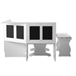 Riverbay Furniture Transitional Wood Corner Nook Dining Set in White