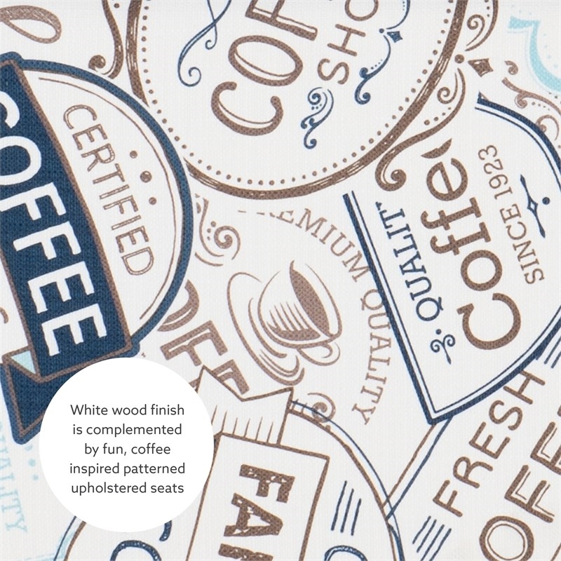 Riverbay Furniture Transitional Wood Corner Nook Dining Set in White