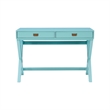 Riverbay Furniture Contemporary Wood Writing Desk in Blue