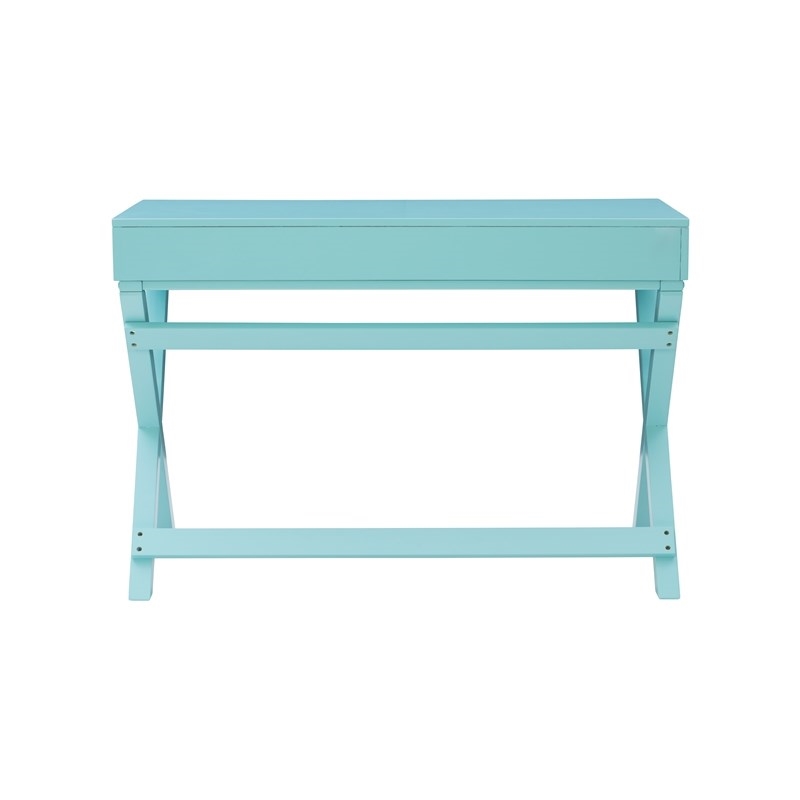 Riverbay Furniture Contemporary Wood Writing Desk in Blue