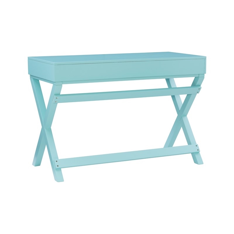 Riverbay Furniture Contemporary Wood Writing Desk in Blue