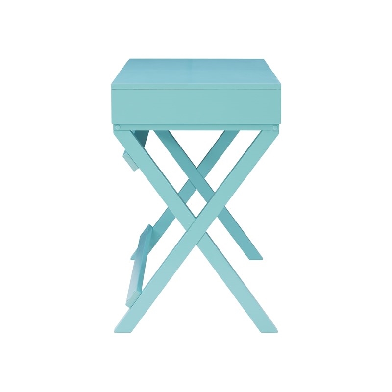 Riverbay Furniture Contemporary Wood Writing Desk in Blue