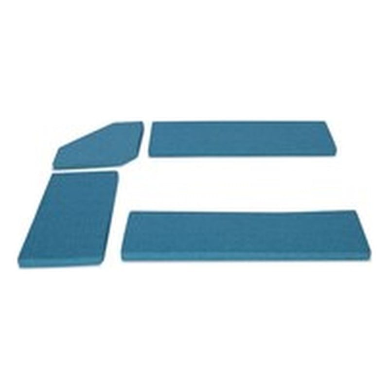 Riverbay Furniture Transitional Fabric Nook Cushion Set in Vintage Blue