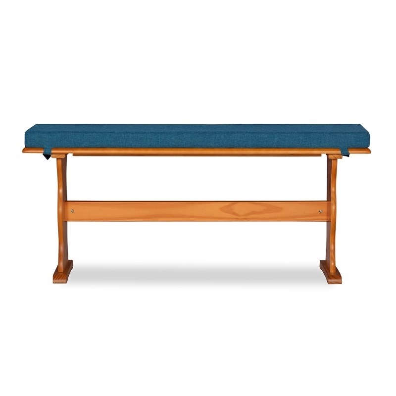 Riverbay Furniture Transitional Fabric Nook Cushion Set in Vintage Blue