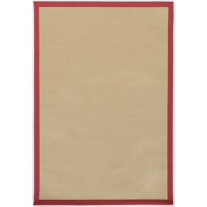 riverbay furniture area rug in natural and red