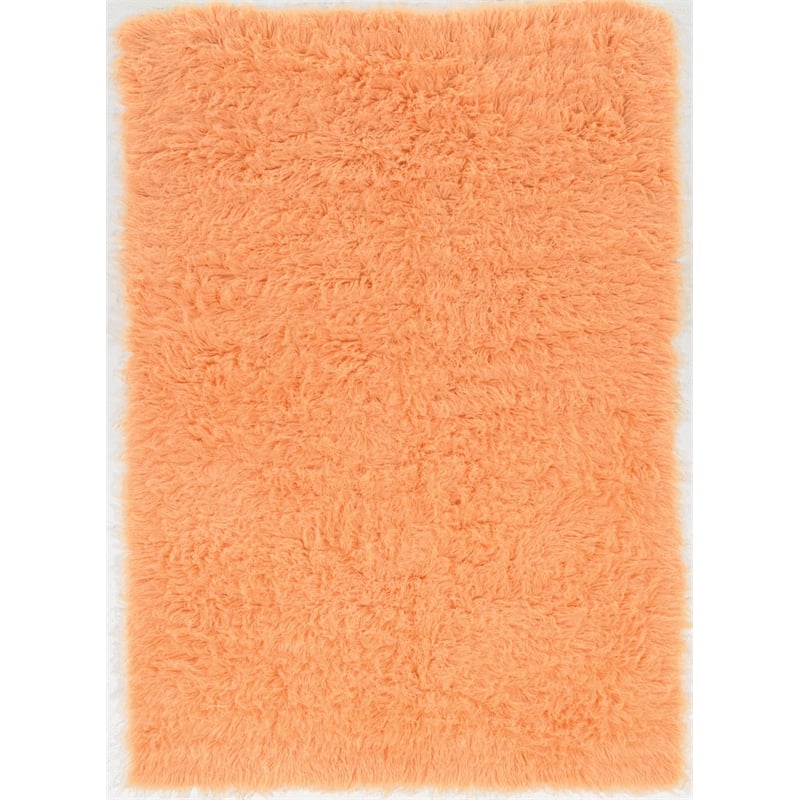Riverbay Furniture 2' x 3' Flokati Rug in Sherbet