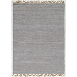 Riverbay Furniture 3'6&quot x 5'6&quot Hand Woven Wool Area Rug in Lilac