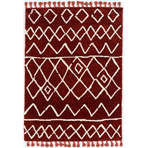 Riverbay Furniture 5' x 7' Area Rug in Rust Ivory