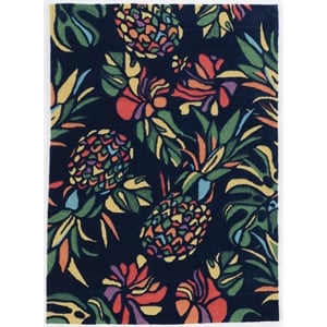Riverbay Furniture 5' x 7' Hand Tufted Pineapple Rug in Navy