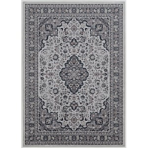 Riverbay Furniture 3'3&quot x 5' Area Rug in Cream and Gray