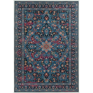 Riverbay Furniture 2'2&quot x 3'2&quot Accent Rug in Navy and Blue