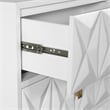 Riverbay Furniture 2 Drawer Geo Texture Nightstand in White