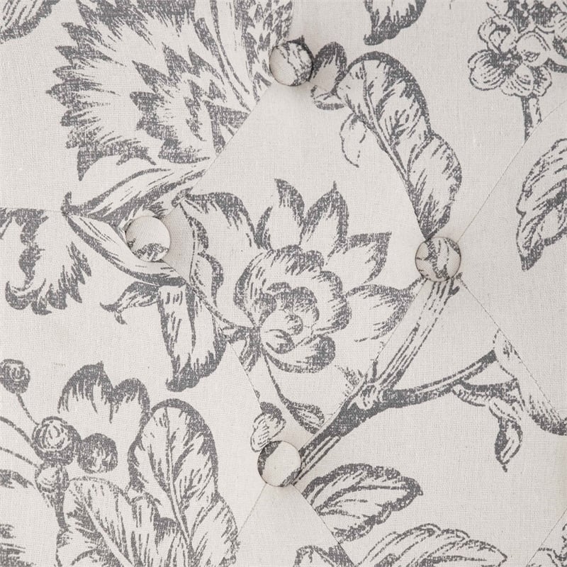 Riverbay Furniture Rolling Fabric & Wood Swivel Office Chair in Gray/Natural