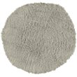 Riverbay Furniture Wool Shag 8' Round Woven Wool Area Rug in Light Gray