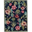 Riverbay Furniture Zaire 5'X7' Polyester and Cotton Area Rug - Cactus Navy/Multi