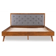 Riverbay Furniture Bristol Tufted Fabric & Wood Platform King Bed Brown/Gray