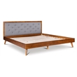 Riverbay Furniture Bristol Tufted Fabric & Wood Platform King Bed Brown/Gray