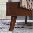 Riverbay Furniture Bristol Tufted Fabric & Wood Platform Queen Bed in Brown